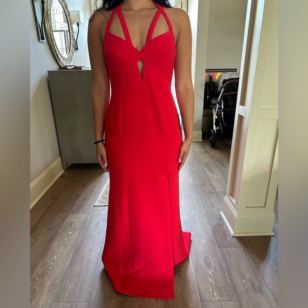 NWT BCBG MAXAZRIA Madilynn Red evening gown